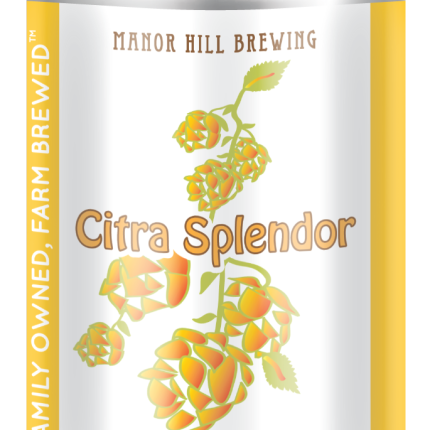 MANOR HILL citra splendor IMPERIAL IPA CAN SHAPED STICKER