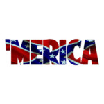 MERICA CONFEDERATE flag sticker