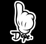 mickey hands DOPE weed sticker