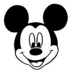 MICKEY MOUSE HEAD DIECUT DISNEY CARTOON DECAL