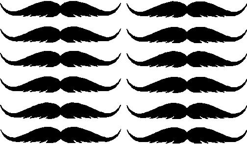 Mustache Sticker Set Style 6