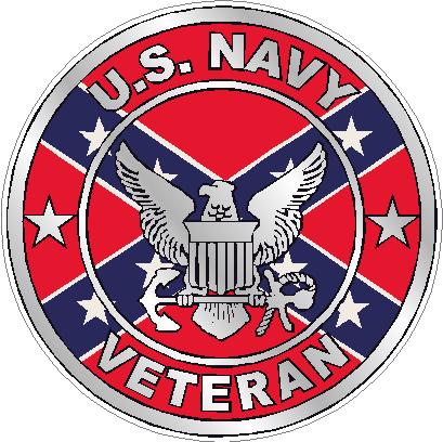 NAVY  VETERANS flag rebel