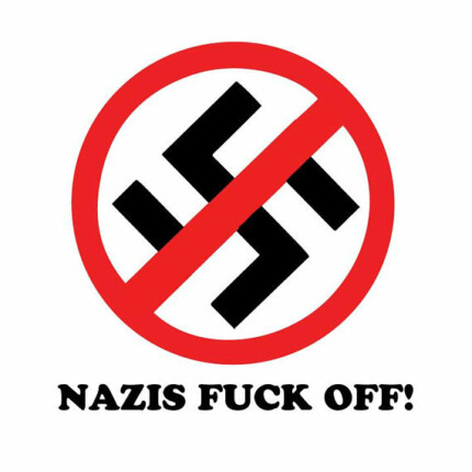 nazis fuck off sticker