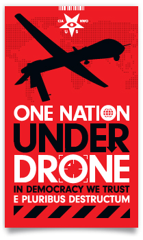 one nation under drone sticker