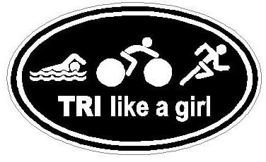 Oval Running Decals TRI Girl Sticker G