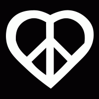 Peace Heart Diecut Decal