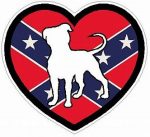 PITBULL HEART STICKER FILLS flag rebel