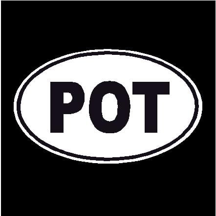 Pot Oval Decal