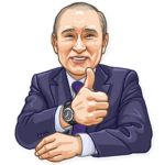 president vladimir putin political sticker 3