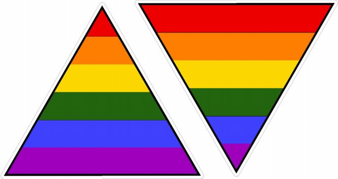 PRIDE FLAG TRIANGLE STICKER SET