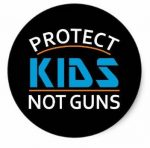 PROTECT KIDS NOT GUNS ROUND STICKER