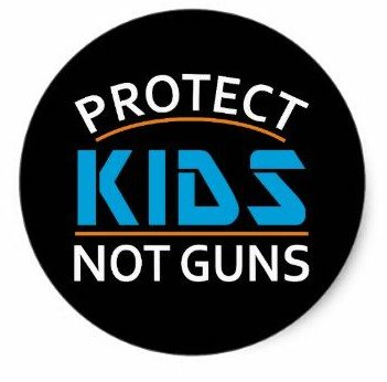 PROTECT KIDS NOT GUNS ROUND STICKER