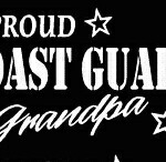 PROUD Military Stickers COAST GUARD GRANDPA