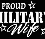 PROUD Military Stickers MILITARY WIFE