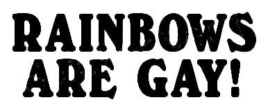 Rainbows are Gay! Decal