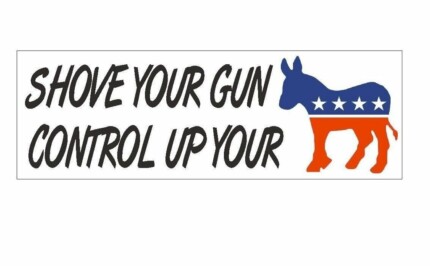 shove your gun control bumper sticker