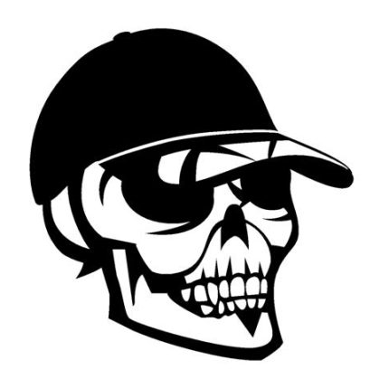 Skull with Ball Cap