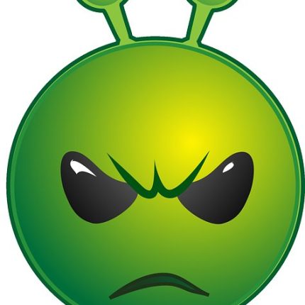 smile alien-head cartoon sticker 07