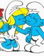Smurfette Kissing Sticker 3