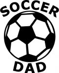 Soccer Dad Vinyl Window or Wall Decal Sticker