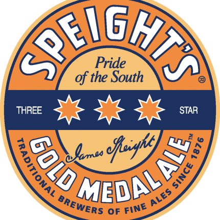 speights pride of the south gold metal ale bottle logo sticker