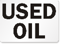 Used Oil Chemical Hazard Sign