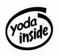 Yoda Inside Funny Sticker