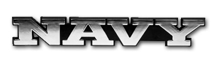 Chrome NAVY Car Emblem