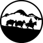 Cowboy and Cattle Sticker