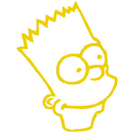 Bart head decal