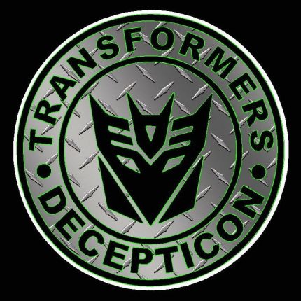 1 BADGE DECAL Diamond Plate Decepticon - Circular