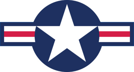 AIR FORCE STAR AND STRIPES LOGO STICKER