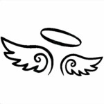 Angel Wings Decal with Halo