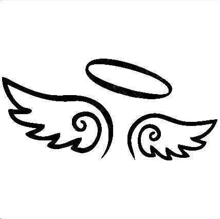 Angel Wings Decal with Halo