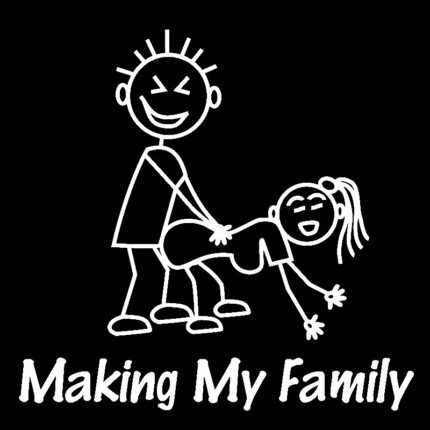 Anti Stick Family Die Cut Decal 10