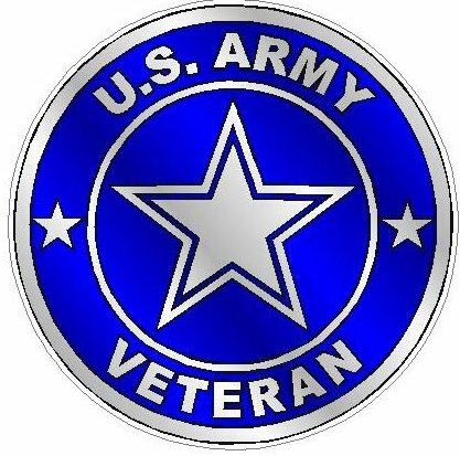 ARMY VETERAN blue