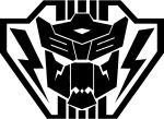 autobot dinobot transformers die cut decal