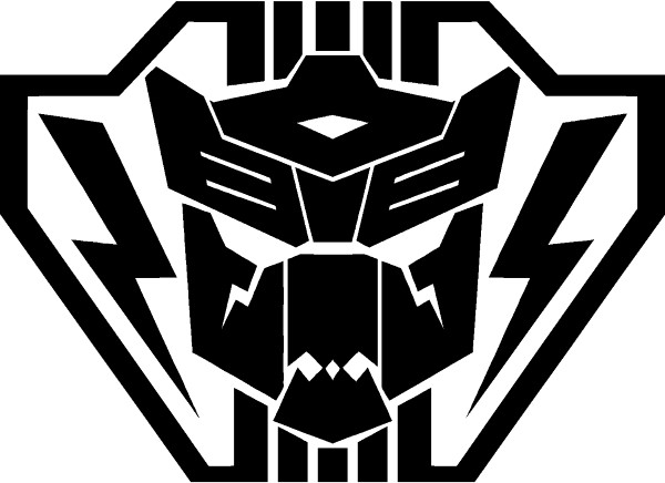 autobot dinobot transformers die cut decal