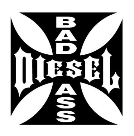 Bad Ass Diesel CROSS Diecut Decal