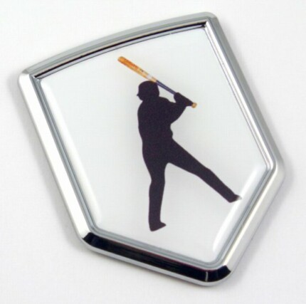 Baseball Logo 3D Shield Emblem Domed Sticker