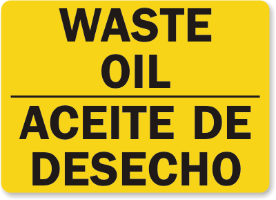 Bilingual Chemical Hazard Sign