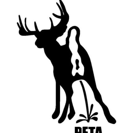 DEER PEEON PETA DIE CUT CAR DECAL