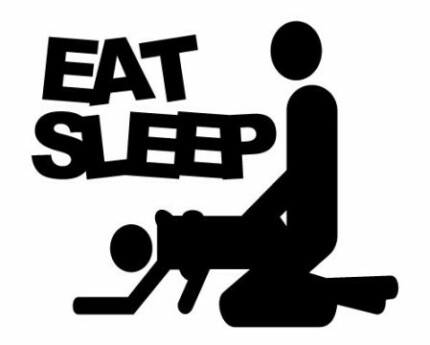 Eat Sleep Fuck Funny Vinyl Car Decal