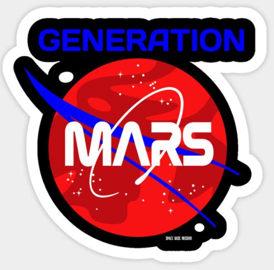 ELON MUSK SPACEX Occupy Mars Generation Sticker