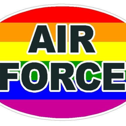 FLAG GAY OVAL AIR FORCE DECAL