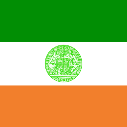 Florida Coral Gables City Flag Sticker