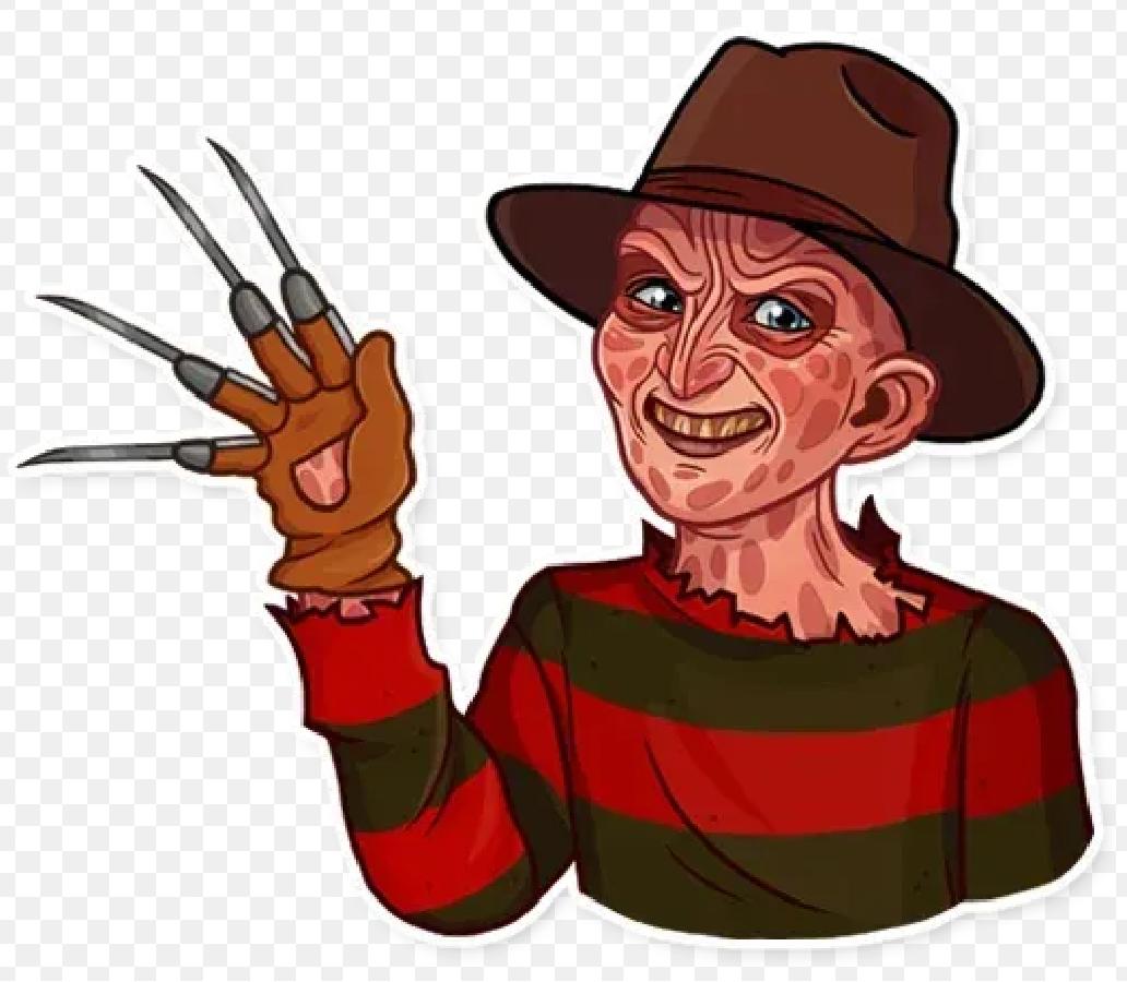 FREDDY KRUGER HAND COLOR STICKER