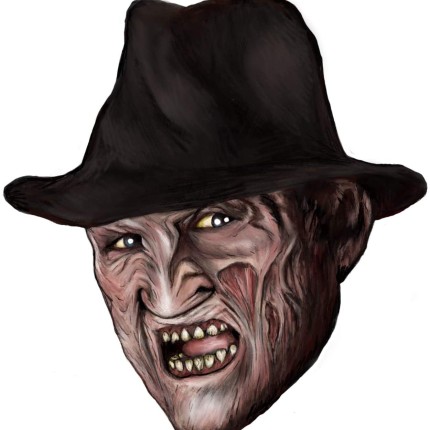 FREDDY KRUGER HEAD SHOT COLOR STICKER