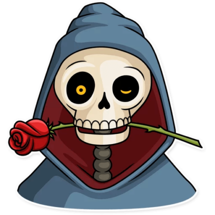 friendly death_grim reaper sticker 4