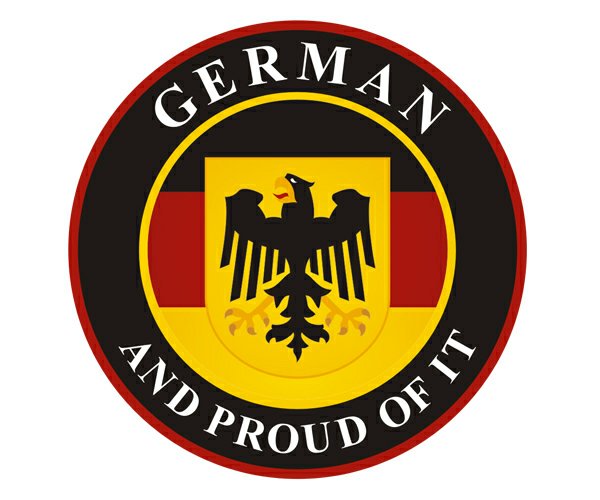 German Proud Crest Sticker NEW